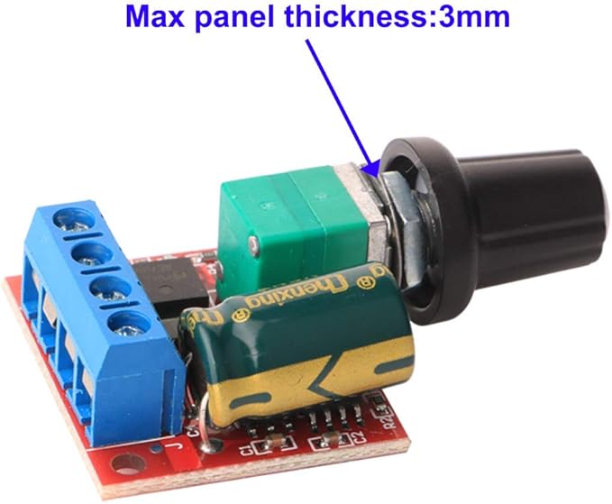Gebildet 3pcs Mini DC Motor PWM Speed Controller, DC 5V-35V 5A Speed Adjustable Switch Module, 6V 12V 24V Variable Voltage Regulator Dimmer Governor Switching Build with LED Indicator