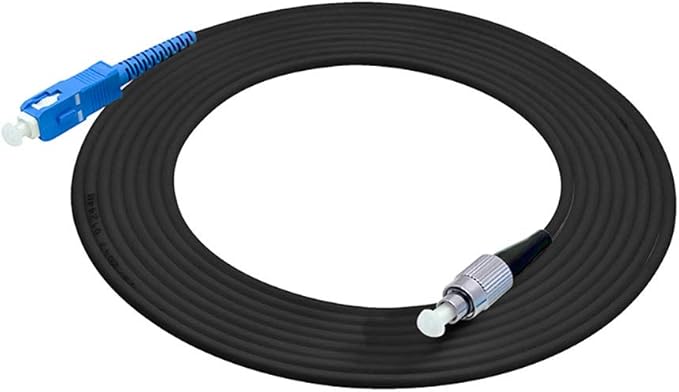 Jeirdus 75M SC to FC Outdoor Armored Simplex 9/125 SM Fiber Optic Cable Jumper Optical Patch Cord Singlemode 75Meters 245ft SC-FC