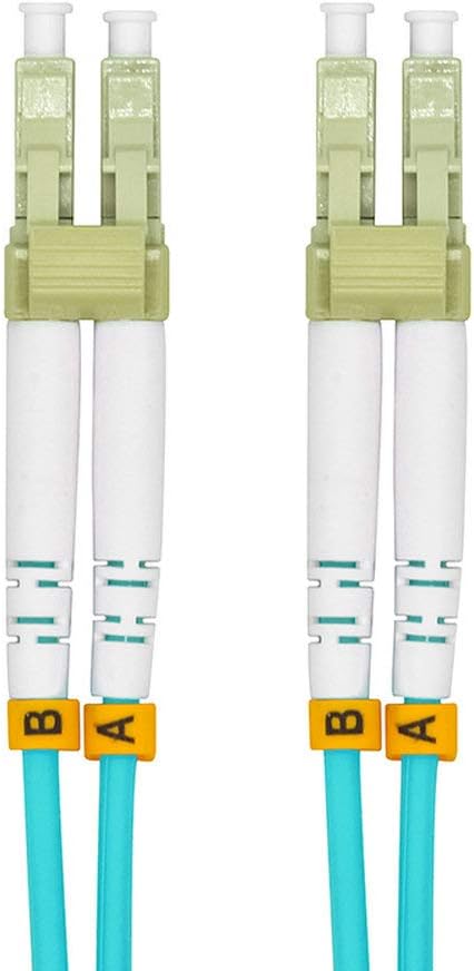 Jeirdus 5Meters 16ft LC to LC Duplex 50/125 10G OM3 Multi-Mode Fiber Optic Cable Jumper Optical Patch Cord LC-LC