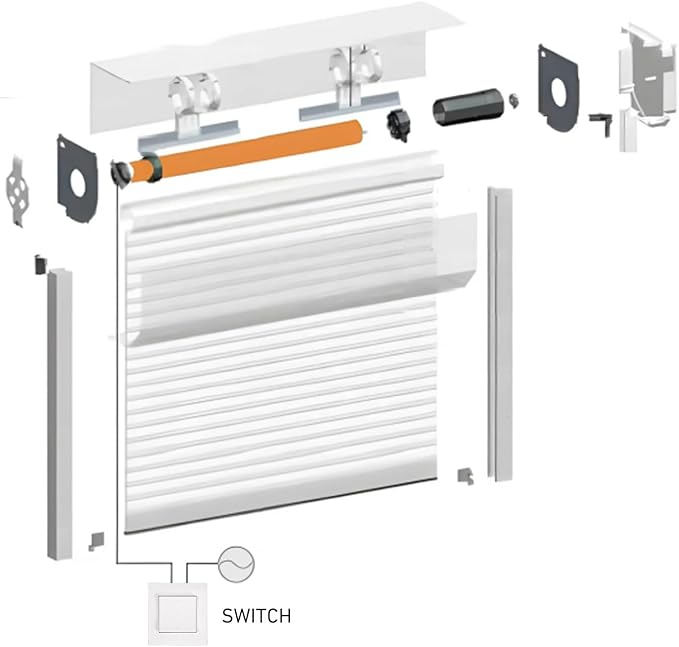 Motorized Shade Wall Switch for 4-Wire AC Tubular Motor - Switch Controller for Motorized Roller Blinds, Skylight Awning, Electric Shades