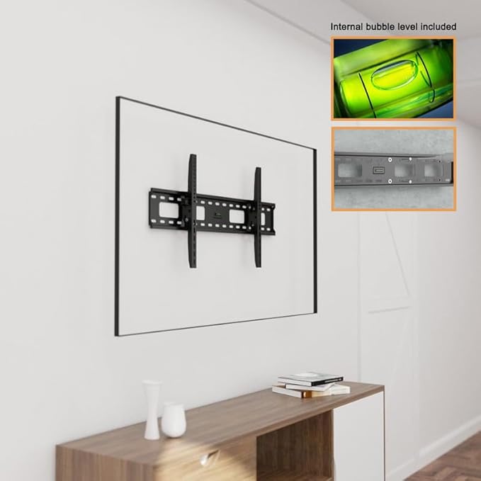 Ultra Slim Flat TV Wall Mount Bracket for TCL Q651G 75Q651G 75Inch TV - Low 1.4" Profile Design, Heavy Duty Steel, Flush to Wall, Simple Install