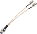 RedYutou F-Type RG6 Splitter - F Female to F Dual Female 3 Way Splitter Cable - 15cm (6 inch) TV & Satellite Adaptation