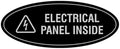 Signs ByLITA Oval Electrical Panel Inside Sign (Black/Silver) - Large
