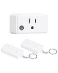 TREEWELL Remote Control Outlet with 2 Remotes, 200 FT Long Range Wireless Light Switch, 15A/1875W High-Power Electrical Outlet Switch for Lamps, Lights, Household Appliances, FCC & ETL Listed