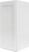 Wall Kitchen Cabinets, RTA Cabinets, White Shaker Cabinet, Wall Mounted, RTA Upper Cabinet, Modern for Kitchen and Bathroom with Door (White, 15" W x 42" H x 12" D)