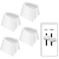 Hoolerry 4 Pcs Dimmer Switch Knob Dimmer Replacement Knob Compatible Replacement Set of Two Split for Compatible with Lutron Skylark Fan Speed & Light Control (White)