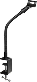 13-INCHS Flexible Gooseneck Microphone Stand with Heavy Duty Desk Clamp for Podcast, Meetings, Lectures, Radio Broadcasting Studio, Live Broadcast Equipment, TV Stations