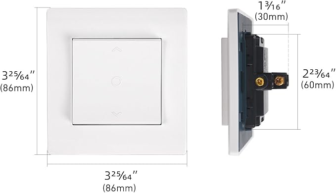 Motorized Shade Wall Switch for 4-Wire AC Tubular Motor - Switch Controller for Motorized Roller Blinds, Skylight Awning, Electric Shades