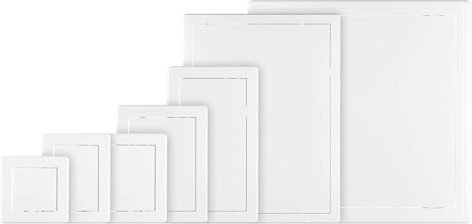 Awenta 6 x 12 Inch Access Panel for Drywall/White ABS Plastic Wall Access Door with Flap Cover/Utility Service Hatch for Plumbing, Electrical, HVAC/Easy Install Service Panel