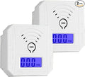 Carbon Monoxide Detector 2 Pack,Battery Operated CO Detector Alarm with Digital LCD Display & Loud 85dB Alarm,Travel Carbon Monoxide Alarm，High Accuracy Portable CO Detector for Home/Hotel/Kitchen/RV