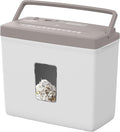 Suntiko 5-Sheet Cross Cut Paper Shredder for Home Office, P-4 High Security Level Document Shredder with 2.38 Gallon Bin, Jam Proof Design & Thermal Protection for Professional Use, Brown + White