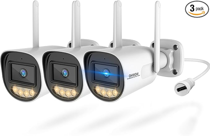 OHWOAI 《Dual Band WiFi & IP65 Waterproof》Wireless Outdoor Security Camera by OHWOAI
