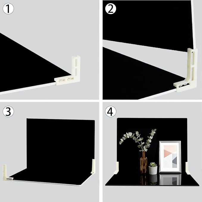 2 PCS Board Photo Backdrop, 16x12 Inch Black Double Sided Matte and Reflective - Image 3