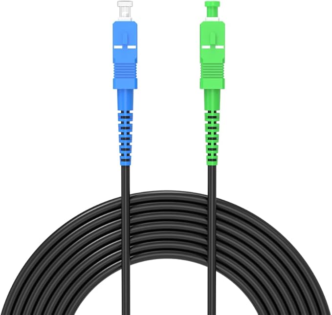 Jeirdus 75M SC/PC to SC/APC Outdoor Armored Simplex 9/125 SM Fiber Optic Cable Jumper Optical Patch Cord Singlemode 75Meters 160ft SC-SC