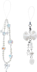CMVFYL Beaded Camera Wrist Strap, Cute Phone Charms Strap, Pearl Bracelet Wrist by CMVFYL