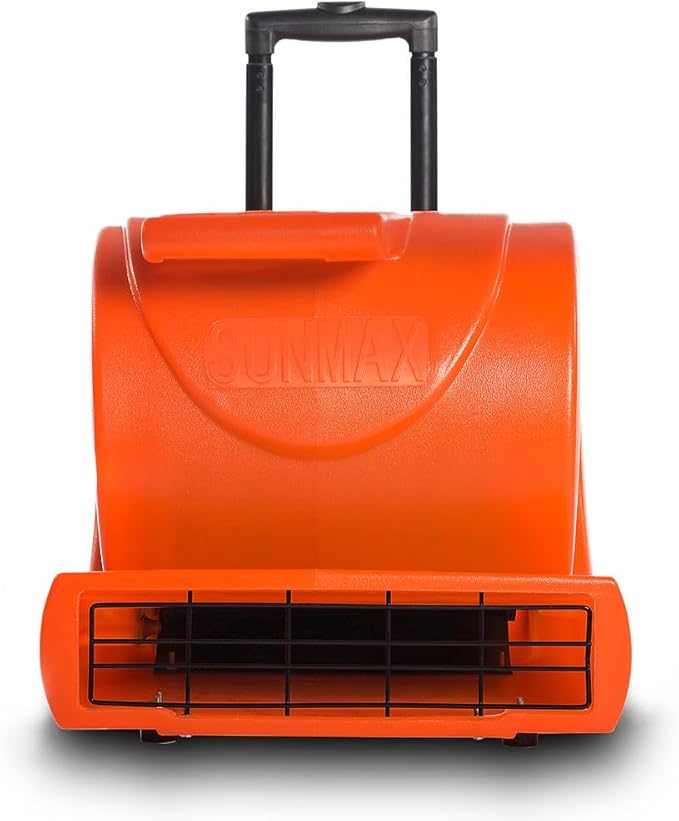 SUNMAX RT900A 3-Speed Air Mover 1.3HP 5000 CFM Powerful Floor Blower Carpet Dryers Janitoral Floor Dryer with Telescopic Handle, Wheels
