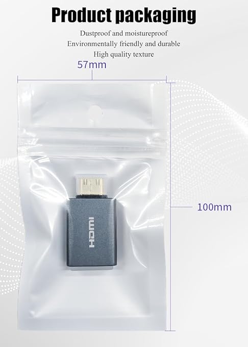 Vay Forwarg mini HDMI to HDMI 2.0 Adapter Cables, high-Definition 4K60Hz, Aluminum Alloy Shell, Gold-Plated Plug, Suitable for Tablets, EOS 5D Mark IV Cameras, laptops