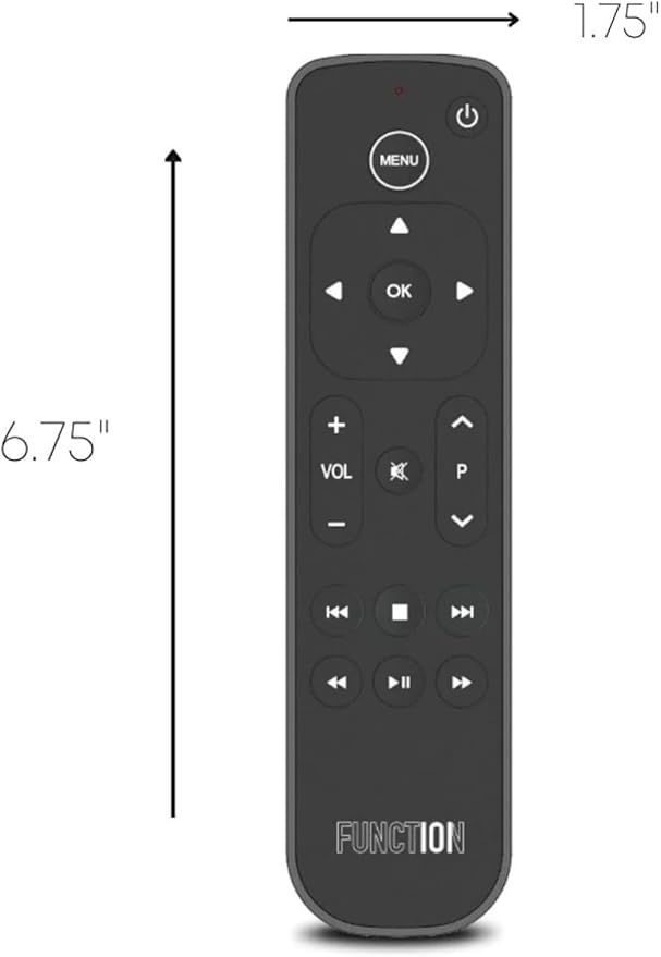 Function101 Pack of 2 Bluetooth Button Remotes for Apple TV/Apple TV 4K - Replacement Apple TV Remote (IR - BLE) No Voice Support, 2 AAA Batteries Included per Remote