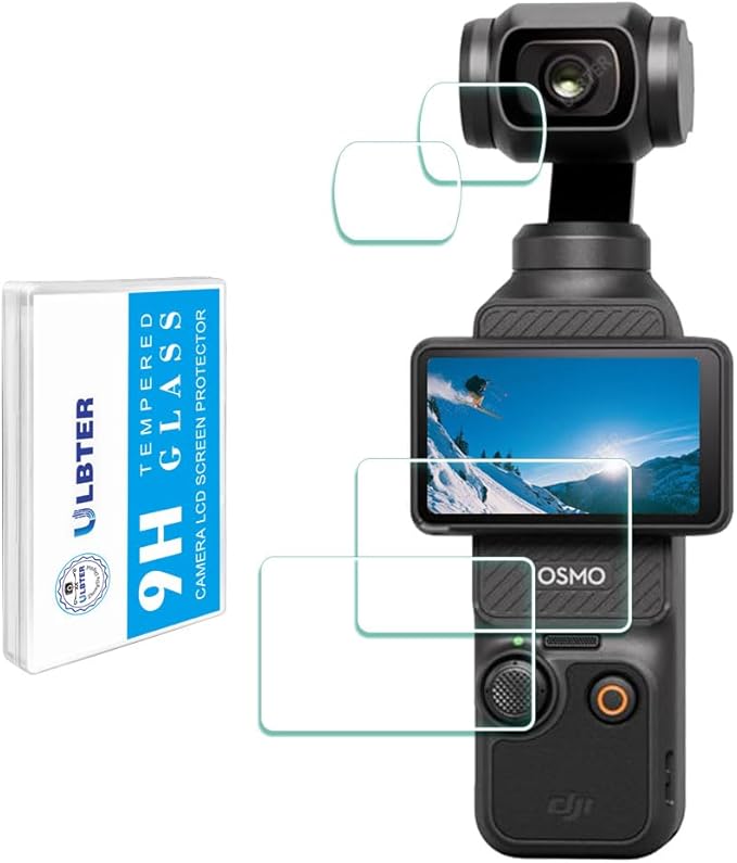 ULBTER Lens Screen Protector for DJI Osmo Pocket 4 / Pocket 3, Tempered Glass by ULBTER