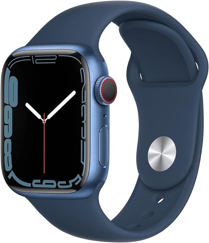 Apple Watch Series 7 Blue Aluminum Case by Amazon+Renewed