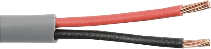 Custom Cable Connection 18 AWG 2 Conductor Stranded Non Shielded Cable for Security/Alarm/Access Control/Sound - 500FT Spool