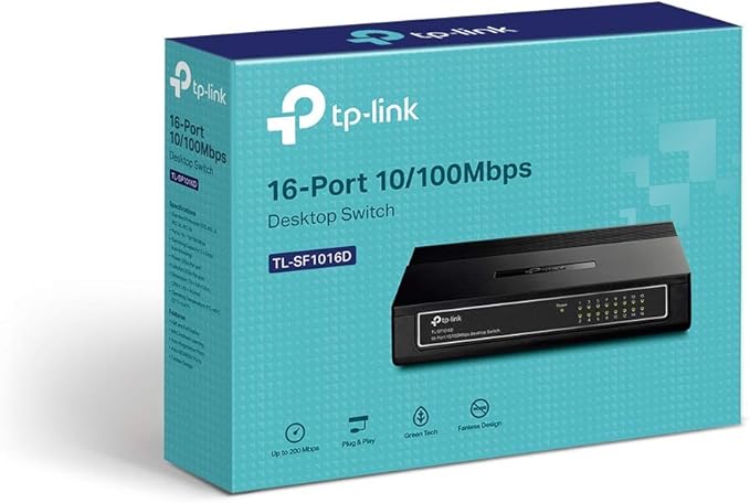 TP-Link 16 Port 10/100Mbps Fast Ethernet Switch, Desktop or Wall-Mounting - Image 4