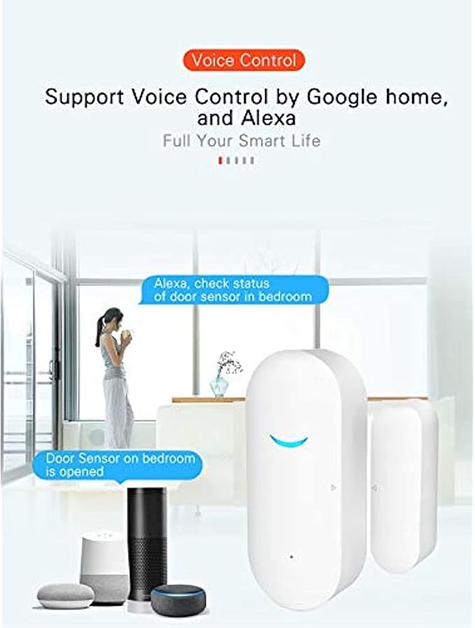 4-Pack Smart Door/Window Sensor: WiFi Alarm, Wireless Alerts, Compatible - Image 3