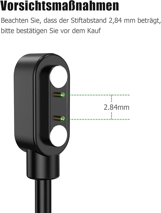 Smart Watch Charger for Letsfit Willful YAMAY VeryFitPro, Replacement Magnetic - Image 3