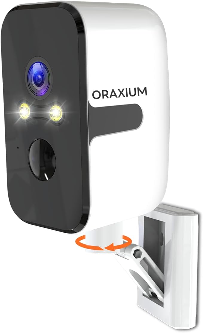 ORAXIUM Wireless Outdoor Security Camera, 2.4G/5G WiFi Window Camera for Home Security with Motion Detection, Two-Way Audio, SD/Cloud Storage