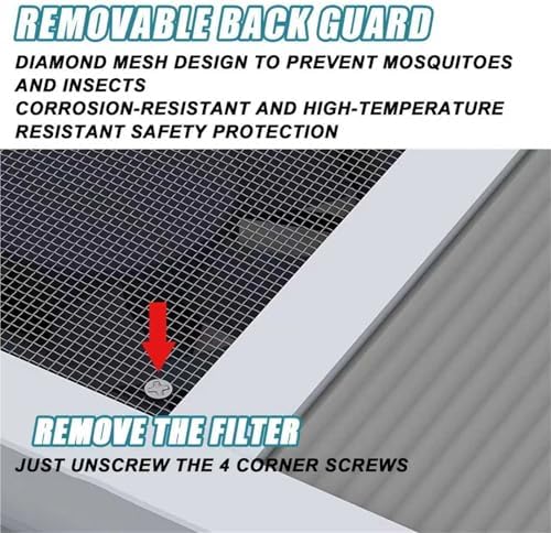 Adjustable Door & Window Exhaust Fan with Filter, 52-140cm, 85m³/h Airflow, 2800 RPM Speed, Ideal for Home, Kitchen, Bedroom & Office Use, Punch-Free Installation.