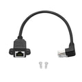 90 Degree Cat6 Ethernet Extension Cable 1FT, Up Angle RJ45 Male to Female by Maixbomr