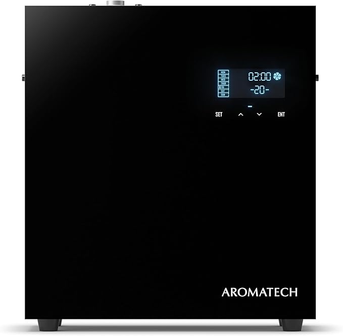 AromaTech AromaPro Bluetooth Essential Oil Diffuser for Aromatherapy Oils, Nebulizing Diffusion System, Heat-Free System for Home or Commercial Use, Covers up to 4,000 Square feet (Black)
