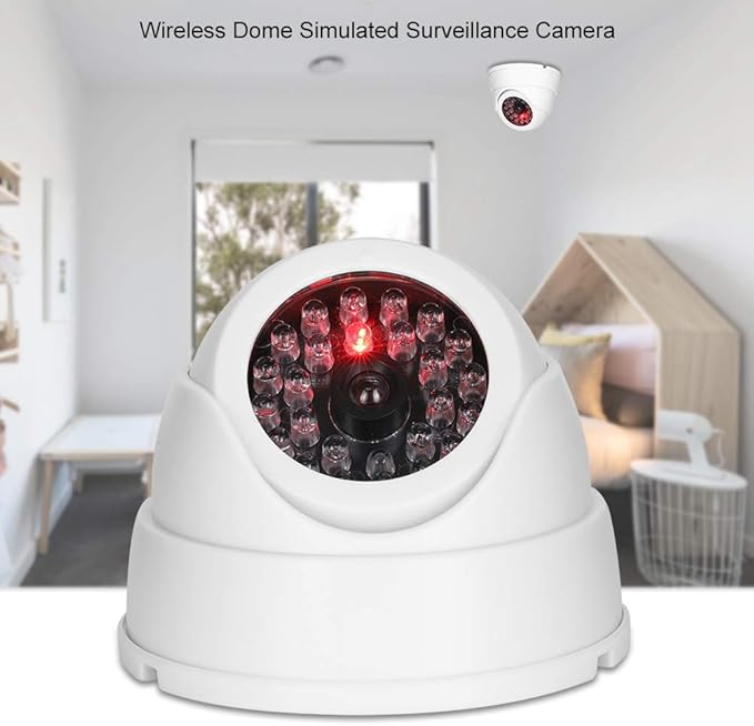 generic Wireless Indoor Outdoor Dome Simulated Surveillance Camera with 30pcs Dummy IR LEDs