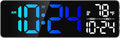 Large LED Digital Wall Clock with Date, Temperature, Auto-Brightness, Auto-DST | Big Digital Clock for Bedroom, Desk, Classroom, Living Room, Kitchen, Office, Gym, Farmhouse, Xmas Gift for Seniors