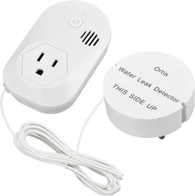 Ortis Water Alarm Leak Detector, 95 dB Loud Alarm, Prevent Serious Floods and by SafeEfficientToolSwitches