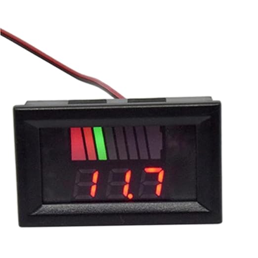 Battery Charge Level Indicator Universal Car Battery Capacity Meter Tester Checker 12v-60v Red Motorcycle Checker Auto Tester Fuel Gauge Indicator