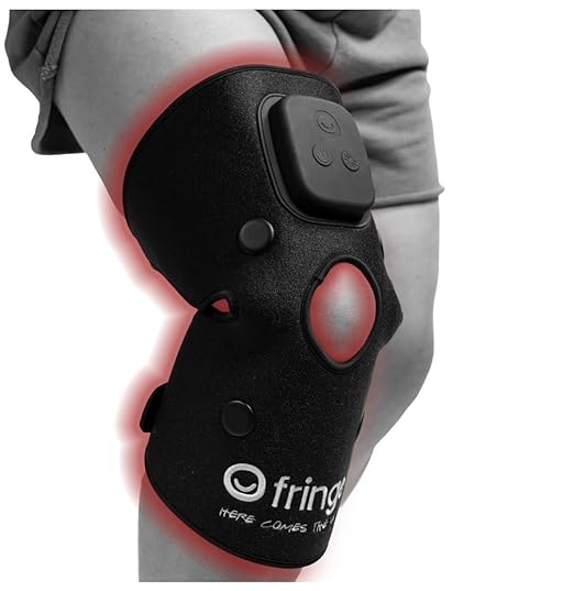 Fringe Red Light Therapy for Body, with Vibration Massage, Use Anywhere, Knee, Elbow, Foot, Hand & Ankle, Both Red 660nm and Infrared 850nm, 360 LED Lights, Sports Recovery