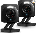 WYZE Cam v4 (Latest Model), 2.5K AI Security Camera, Indoor/Outdoor Cameras for Home Security, Baby Monitor & Pet Camera, Color Night Vision, No Subscription Required, Free Expert Help (2 Pack)