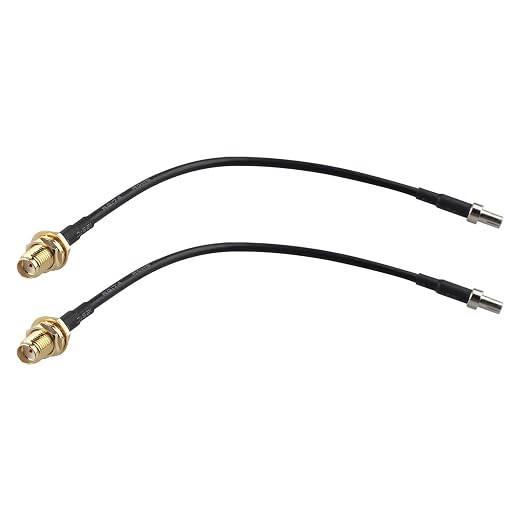 2PCS 15cm/6 inch Connector TS9 Male to SMA Female Adapter Cable Pigtail Coaxial by Futheda