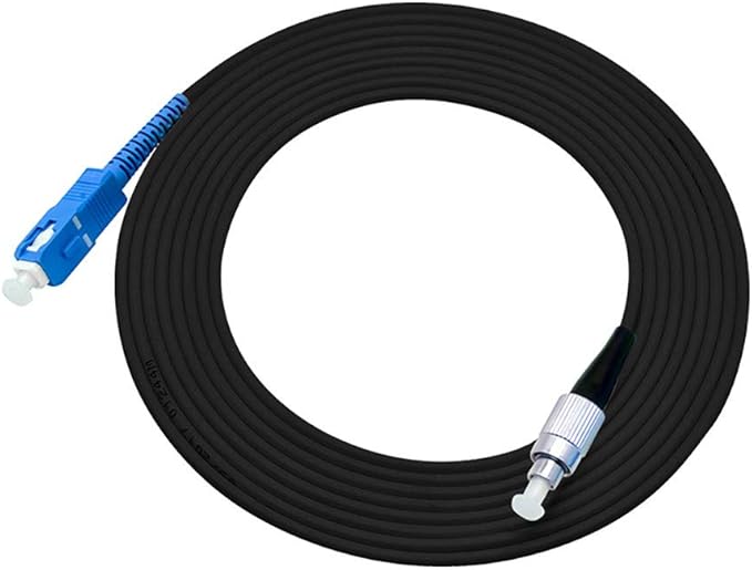Jeirdus 10M SC to FC Outdoor Armored Simplex 9/125 SMFFiber Optic Cable Jumper Optical Patch Cord Singlemode 10Meters 33ft SC-FC
