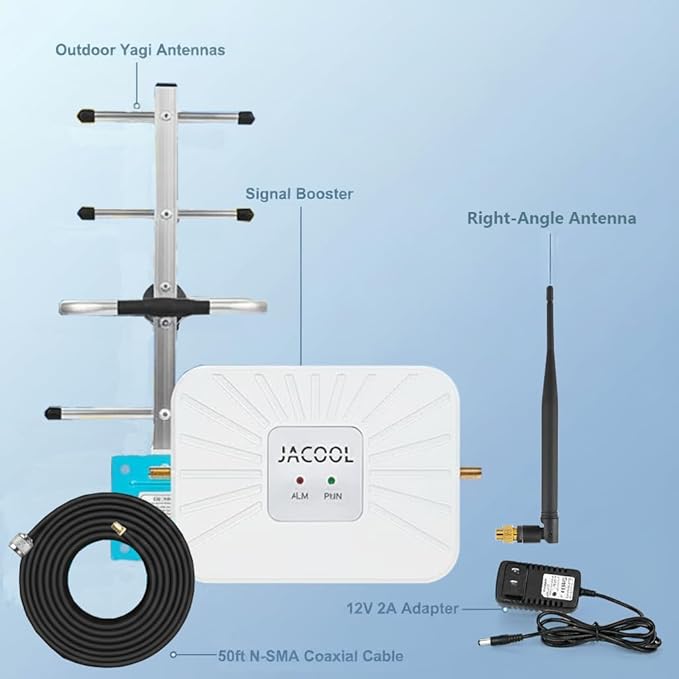 AT&T Cell Phone Signal Booster for Home – 5G & 4G LTE Band 12/17 (700MHz), Up to 3000 Sq Ft Coverage, FCC Approved Cellular Repeater with Directional Antenna