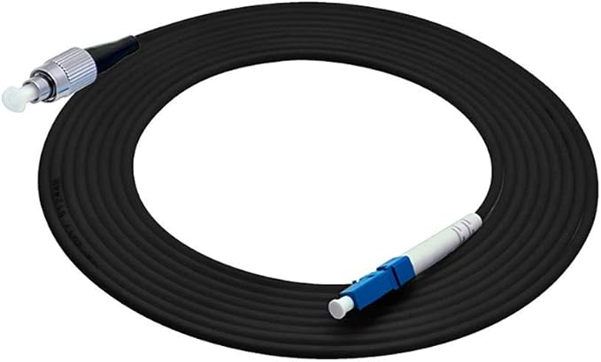 Jeirdus 25M LC to FC Outdoor Armored Simplex 9/125 SM Fiber Optic Cable Jumper Optical Patch Cord Singlemode 25Meters 80ft LC-FC