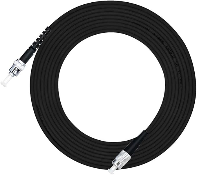 Jeirdus 3M FC to ST Outdoor Armored Simplex 9/125 SM Fiber Optic Cable Jumper Optical Patch Cord Singlemode 3Meters 10ft FC-ST