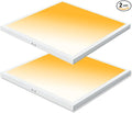 Mcacggo 2x2 LED Flat Panel Light Surface Mount, 40W-30W-20W & 3000K-4000K-5000K Selectable, 0-10V Dimmable, 24 Inch Square Flush Mount Ceiling Fixture for Kitchen, Shop, 100-277V, ETL, 2 Pack
