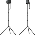 ULTIMEA 2-Pack Universal Height-Adjustable Speaker Stands, Black Floor Speaker Stand with 3KG Capacity, Extendable from 62cm to 93cm for Satellite Speakers, Steady 310
