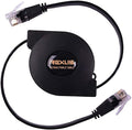 REXUS Retractable Cat 6 Flat Ethernet Network Cable 3.3 FT, 10 Gigabit High by REXUS