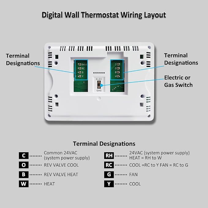 NonProgrammable Thermostat for Home, Single-Stage Systems, Digital - Image 5