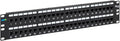 ICC CAT6A Feed-Through Patch Panel, 48 Port, 2U Rackmount, RJ45 Ethernet Patch by ICC