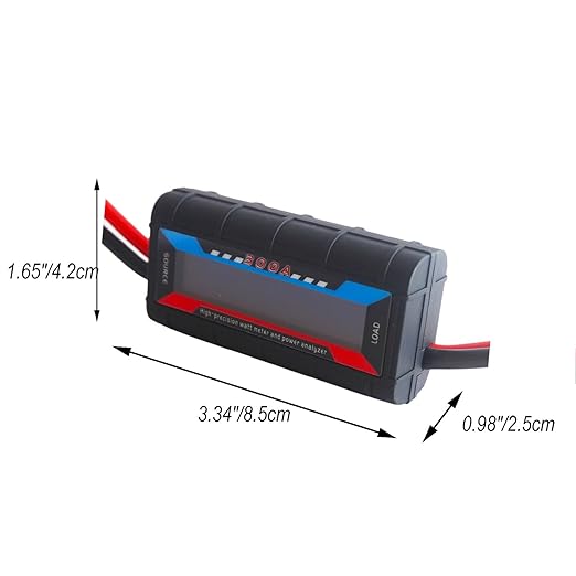 Proshopping 300A High Precision Watt Meter, DC 0-60V Power Energy Meter Voltage Amp Tester with LCD Backlight Screen for RC, Solar, Ebike