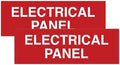All Quality Basic Electrical Panel Sign - Fire Regulation Safety Compliance Sign -Red - Large (2 Pack)
